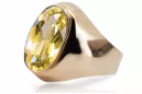 Ring Vintage Yellow Peridot Original Vintage 14K Rose Gold vrc077r